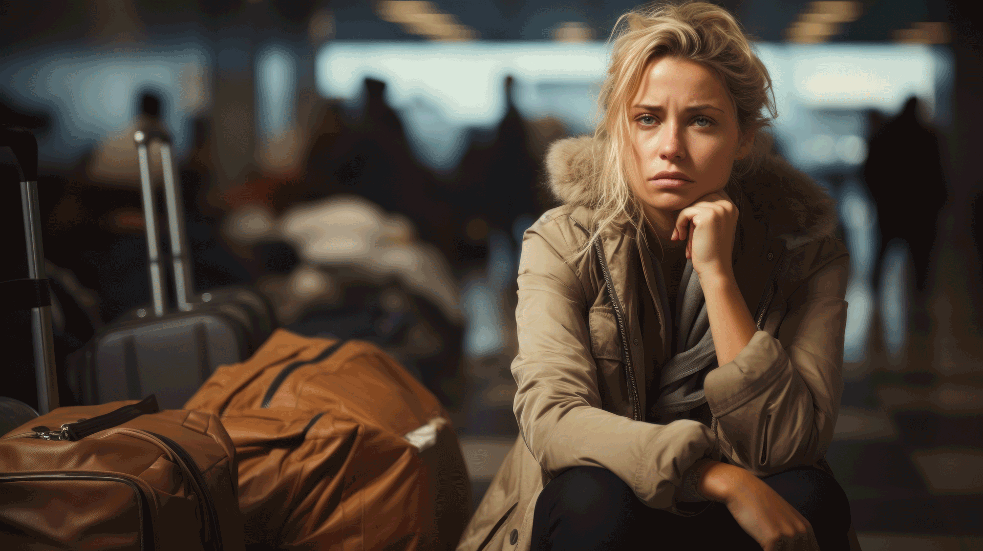 mulher-noaeroporto-triste